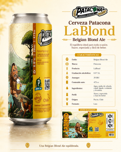 Blonde, Belgian Blonde Ale Patacona 6,0%
